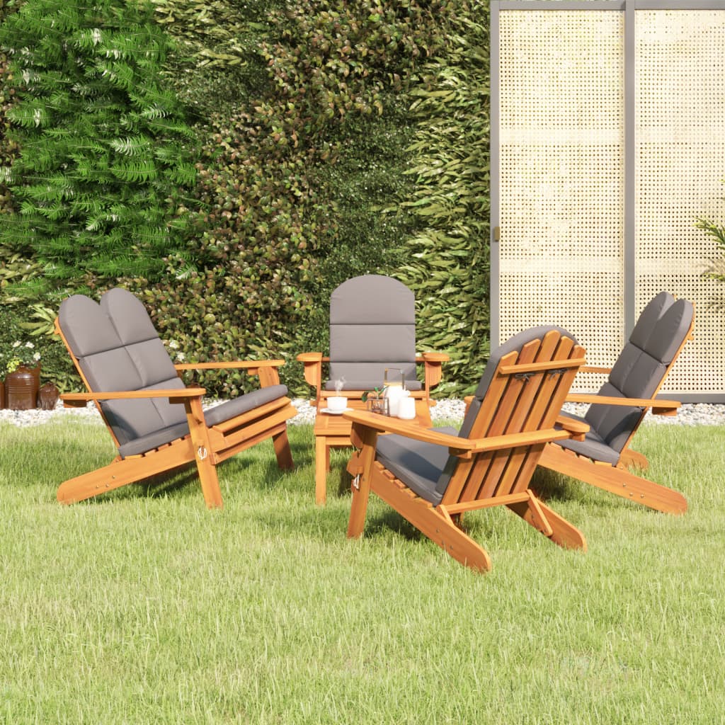 5-delige Loungeset Adirondack massief acaciahout Tuinsets | Creëer jouw Trendy Thuis | Gratis bezorgd & Retour | Trendy.nl