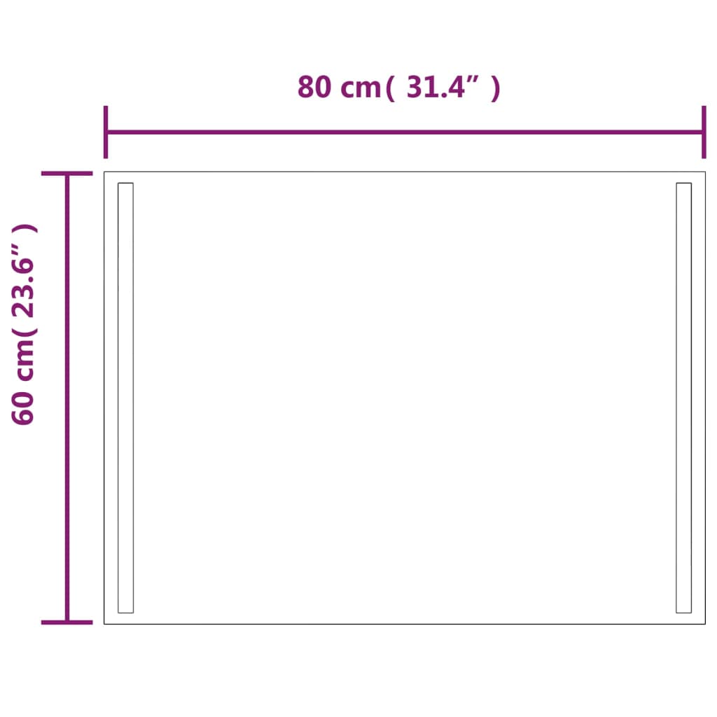 Badkamerspiegel LED 60x80 cm Spiegels | Creëer jouw Trendy Thuis | Gratis bezorgd & Retour | Trendy.nl