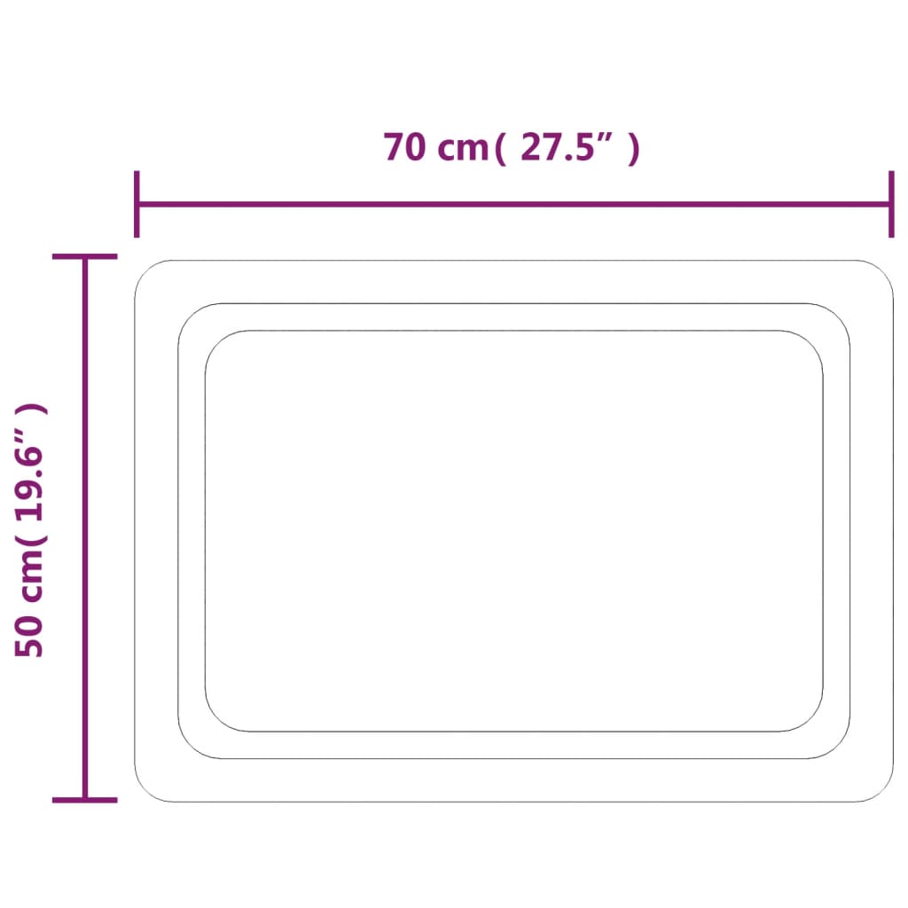 Badkamerspiegel LED 50x70 cm Spiegels | Creëer jouw Trendy Thuis | Gratis bezorgd & Retour | Trendy.nl