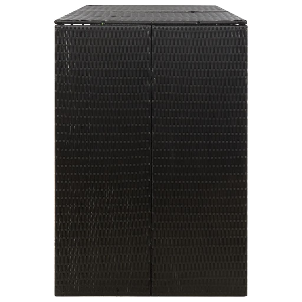 Containerberging driedubbel 207x80x117 cm poly rattan zwart Containerbergingen | Creëer jouw Trendy Thuis | Gratis bezorgd & Retour | Trendy.nl