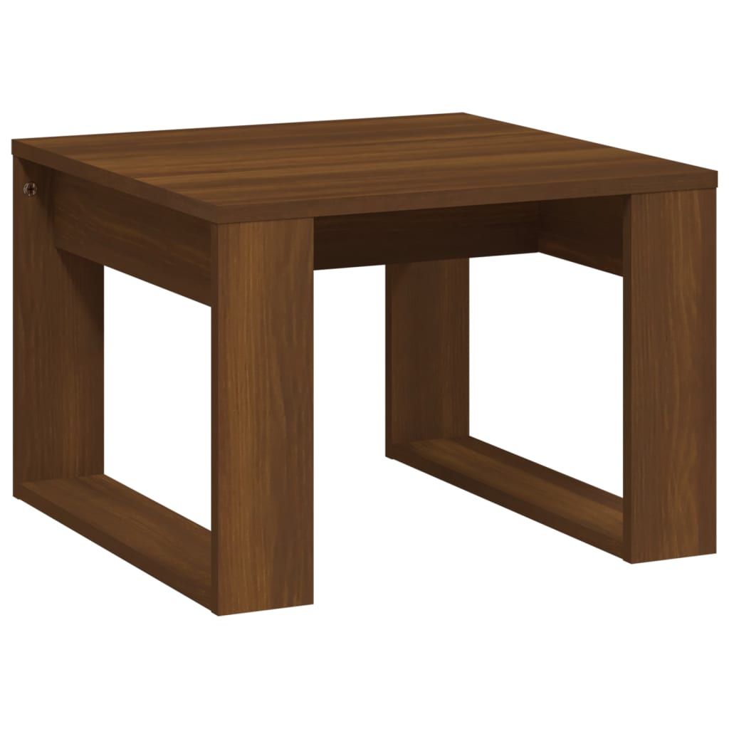 Bijzettafel 50x50x35 cm bewerkt hout bruin eikenkleur Bijzettafels | Creëer jouw Trendy Thuis | Gratis bezorgd & Retour | Trendy.nl