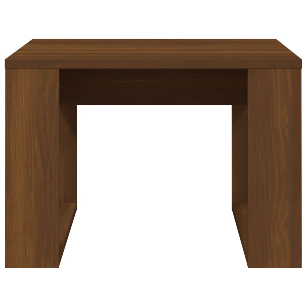 Bijzettafel 50x50x35 cm bewerkt hout bruin eikenkleur Bijzettafels | Creëer jouw Trendy Thuis | Gratis bezorgd & Retour | Trendy.nl