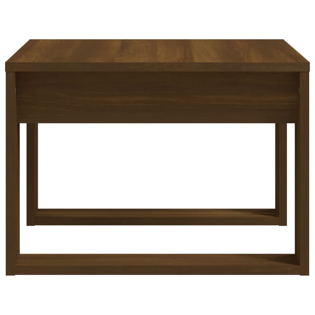 Bijzettafel 50x50x35 cm bewerkt hout bruin eikenkleur Bijzettafels | Creëer jouw Trendy Thuis | Gratis bezorgd & Retour | Trendy.nl