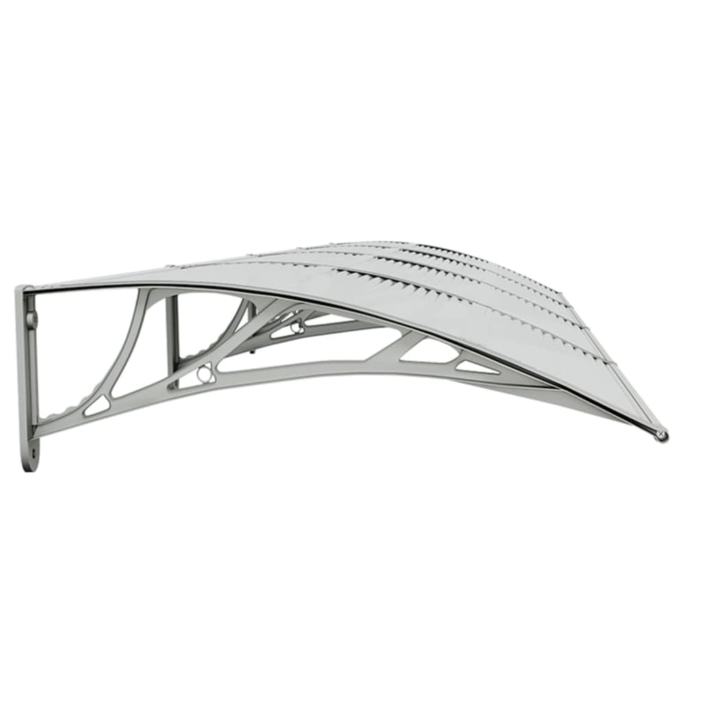 Deurluifel 350x75 cm polycarbonaat grijs en transparant Zonwering | Creëer jouw Trendy Thuis | Gratis bezorgd & Retour | Trendy.nl