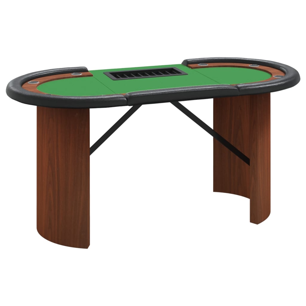 Pokertafel voor 10 spelers met fichebak 160x80x75 cm groen Poker- & spellentafels | Creëer jouw Trendy Thuis | Gratis bezorgd & Retour | Trendy.nl