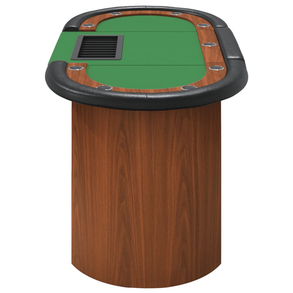 Pokertafel voor 10 spelers met fichebak 160x80x75 cm groen Poker- & spellentafels | Creëer jouw Trendy Thuis | Gratis bezorgd & Retour | Trendy.nl