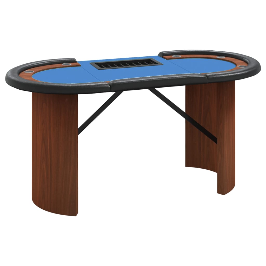 Pokertafel voor 10 spelers met fichebak 160x80x75 cm blauw Poker- & spellentafels | Creëer jouw Trendy Thuis | Gratis bezorgd & Retour | Trendy.nl