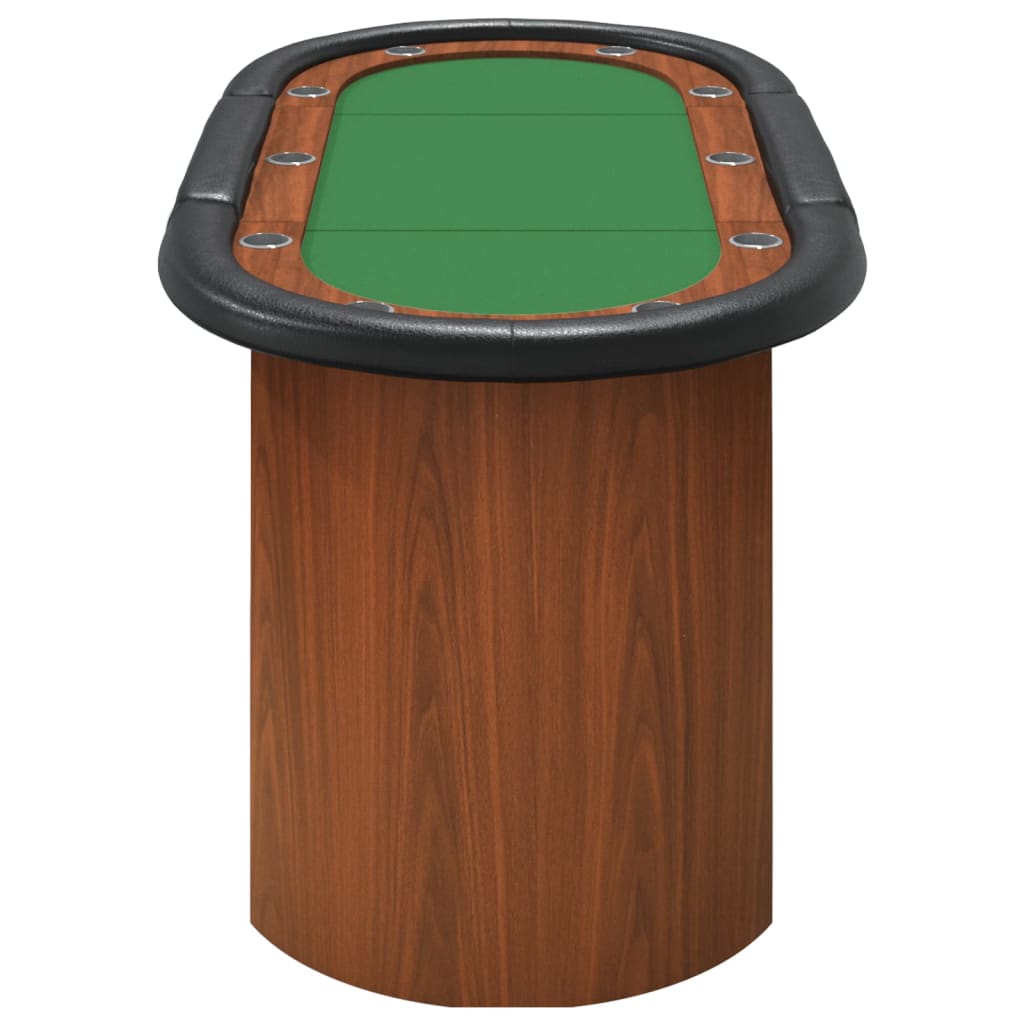 Pokertafel voor 10 spelers 160x80x75 cm groen Poker- & spellentafels | Creëer jouw Trendy Thuis | Gratis bezorgd & Retour | Trendy.nl