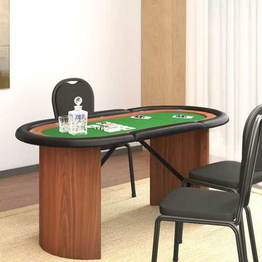 Pokertafel voor 10 spelers 160x80x75 cm groen Poker- & spellentafels | Creëer jouw Trendy Thuis | Gratis bezorgd & Retour | Trendy.nl