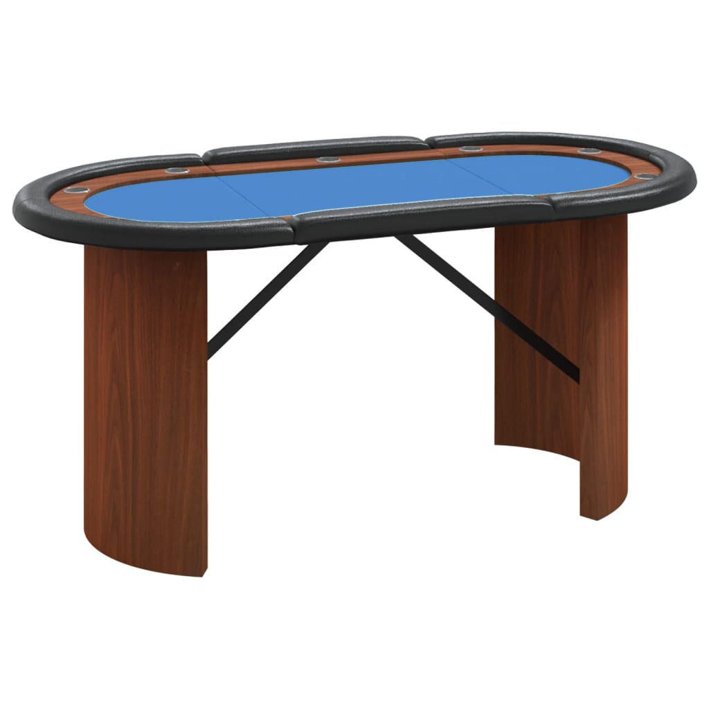 Pokertafel voor 10 spelers 160x80x75 cm blauw Poker- & spellentafels | Creëer jouw Trendy Thuis | Gratis bezorgd & Retour | Trendy.nl