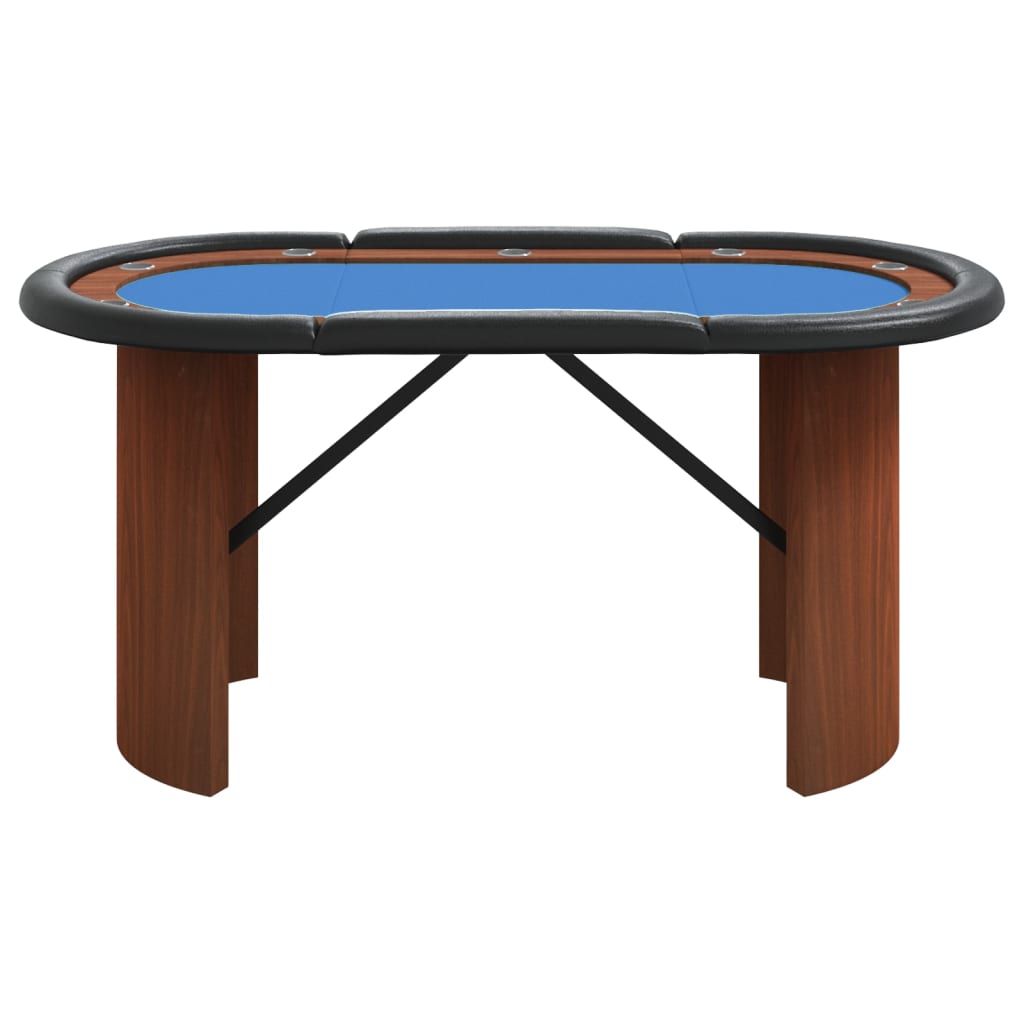 Pokertafel voor 10 spelers 160x80x75 cm blauw Poker- & spellentafels | Creëer jouw Trendy Thuis | Gratis bezorgd & Retour | Trendy.nl