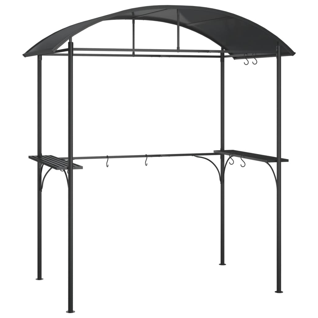 Barbecuepaviljoen met zijplanken 220x115x230 cm staal antraciet Partytenten & prieëlen | Creëer jouw Trendy Thuis | Gratis bezorgd & Retour | Trendy.nl