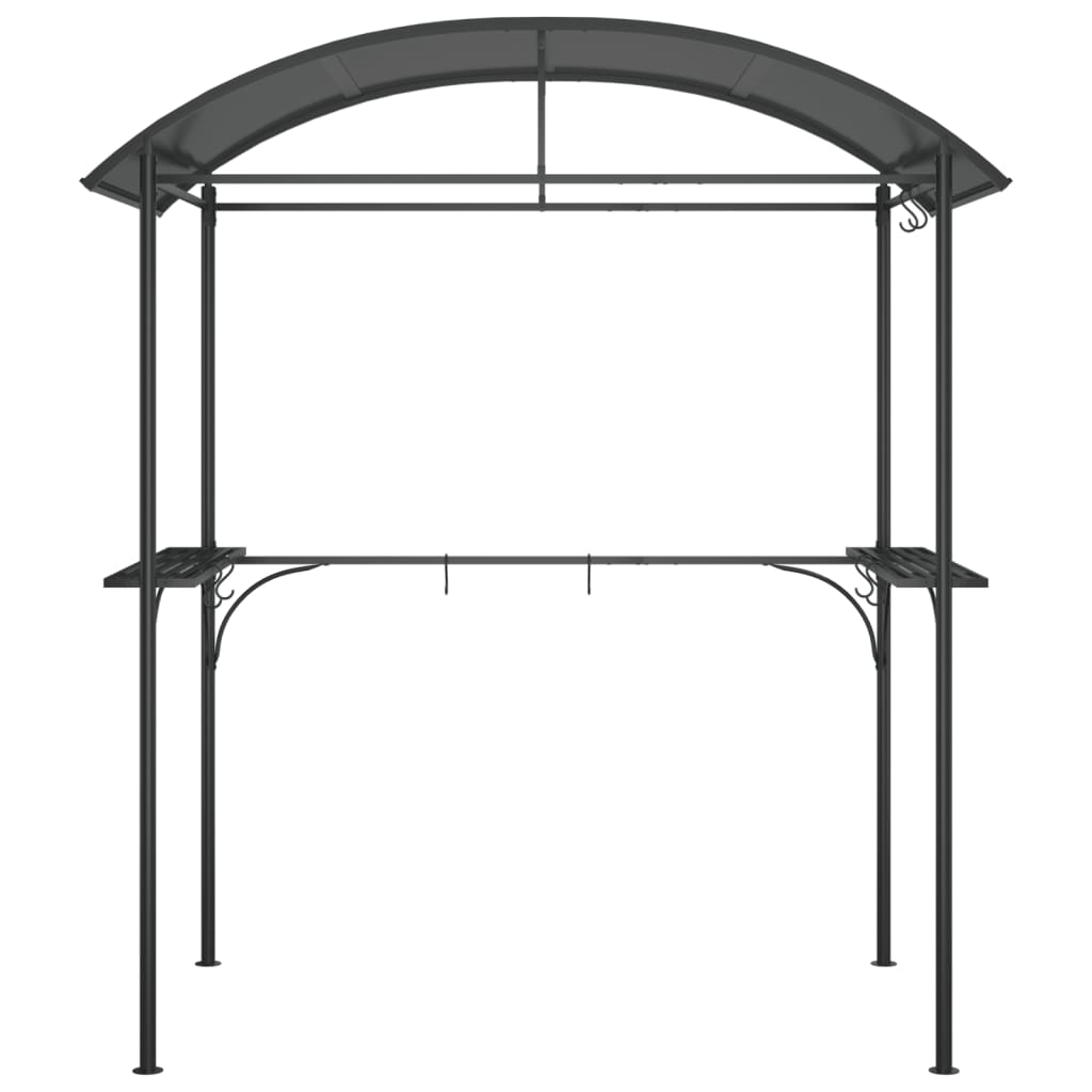 Barbecuepaviljoen met zijplanken 220x115x230 cm staal antraciet Partytenten & prieëlen | Creëer jouw Trendy Thuis | Gratis bezorgd & Retour | Trendy.nl