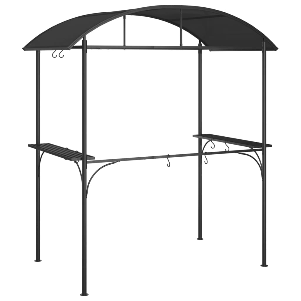 Barbecuepaviljoen met zijplanken 220x115x230 cm staal antraciet Partytenten & prieëlen | Creëer jouw Trendy Thuis | Gratis bezorgd & Retour | Trendy.nl