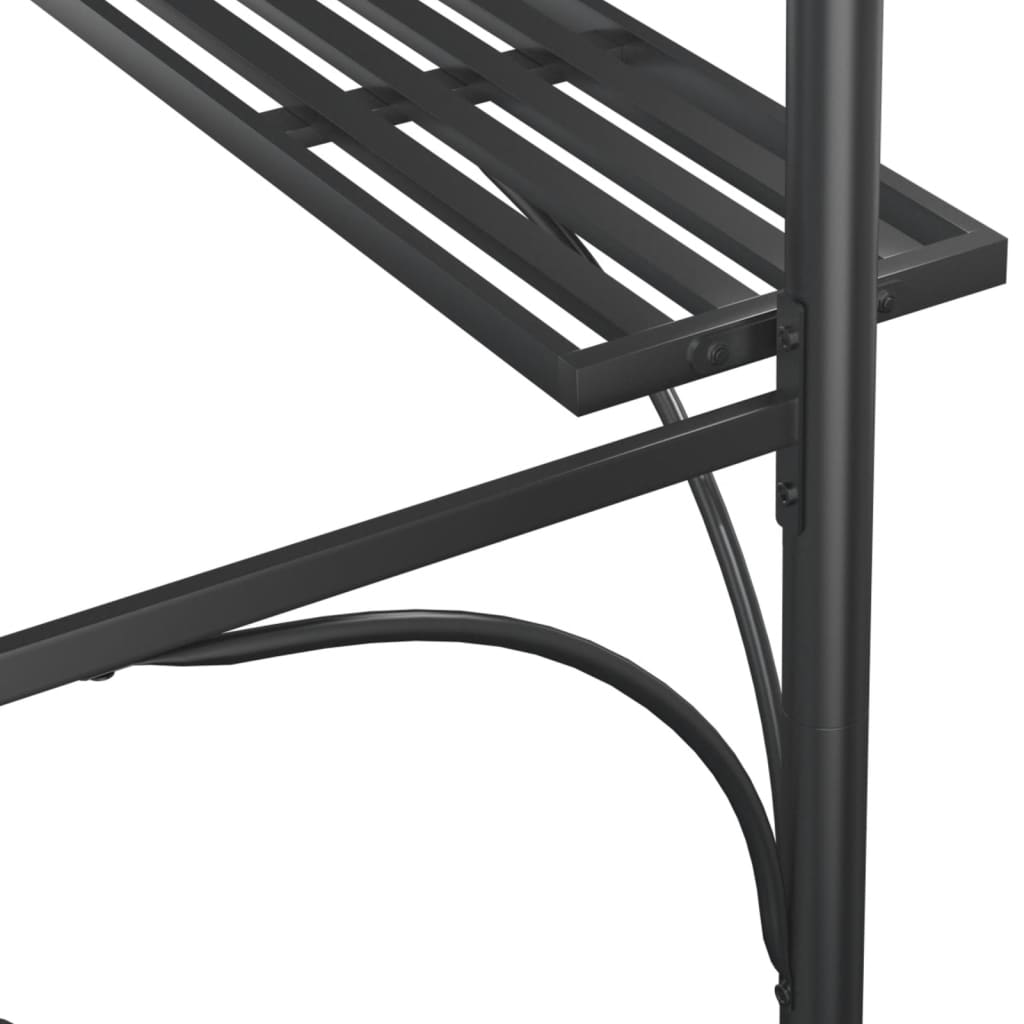 Barbecuepaviljoen met zijplanken 220x115x230 cm staal antraciet Partytenten & prieëlen | Creëer jouw Trendy Thuis | Gratis bezorgd & Retour | Trendy.nl