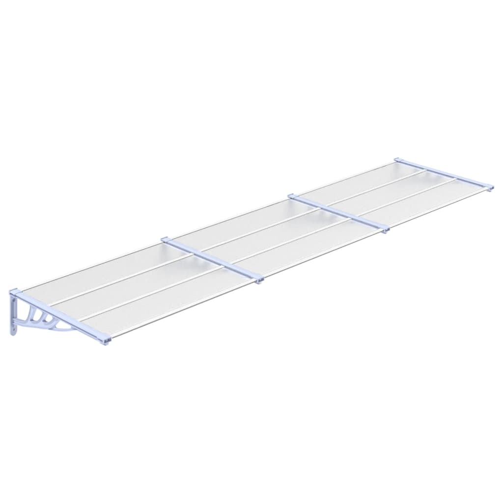 Deurluifel 358,5x90 cm polycarbonaat grijs en transparant Zonwering | Creëer jouw Trendy Thuis | Gratis bezorgd & Retour | Trendy.nl