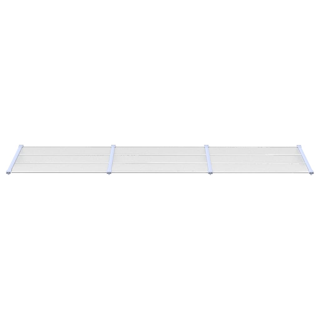 Deurluifel 358,5x90 cm polycarbonaat grijs en transparant Zonwering | Creëer jouw Trendy Thuis | Gratis bezorgd & Retour | Trendy.nl