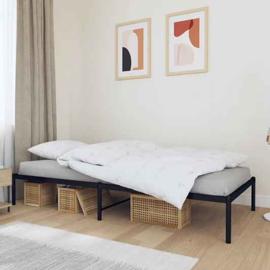 Bedframe metaal zwart 100x190 cm