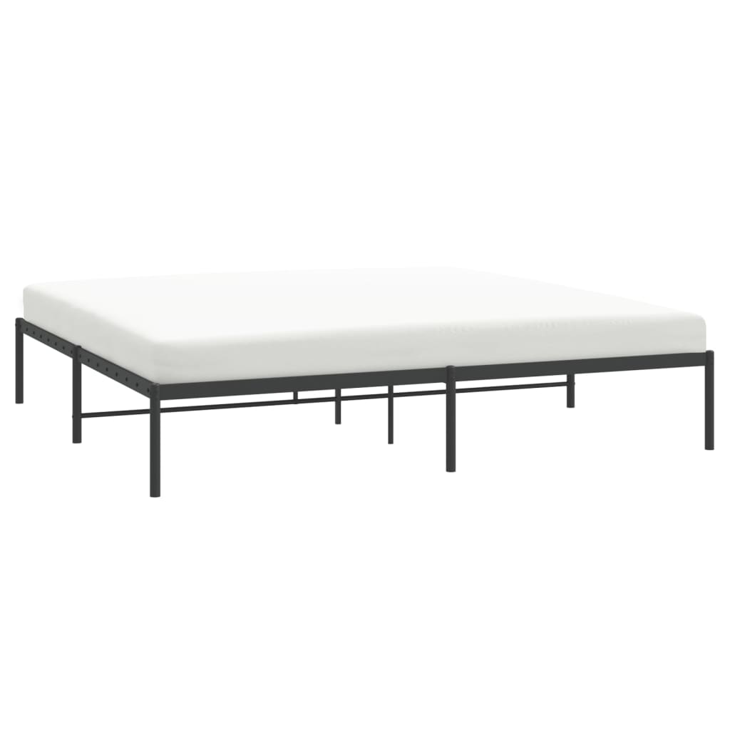 Bedframe metaal zwart 180x200 cm