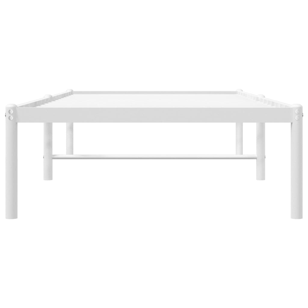 Bedframe metaal wit 75 x 190 cm