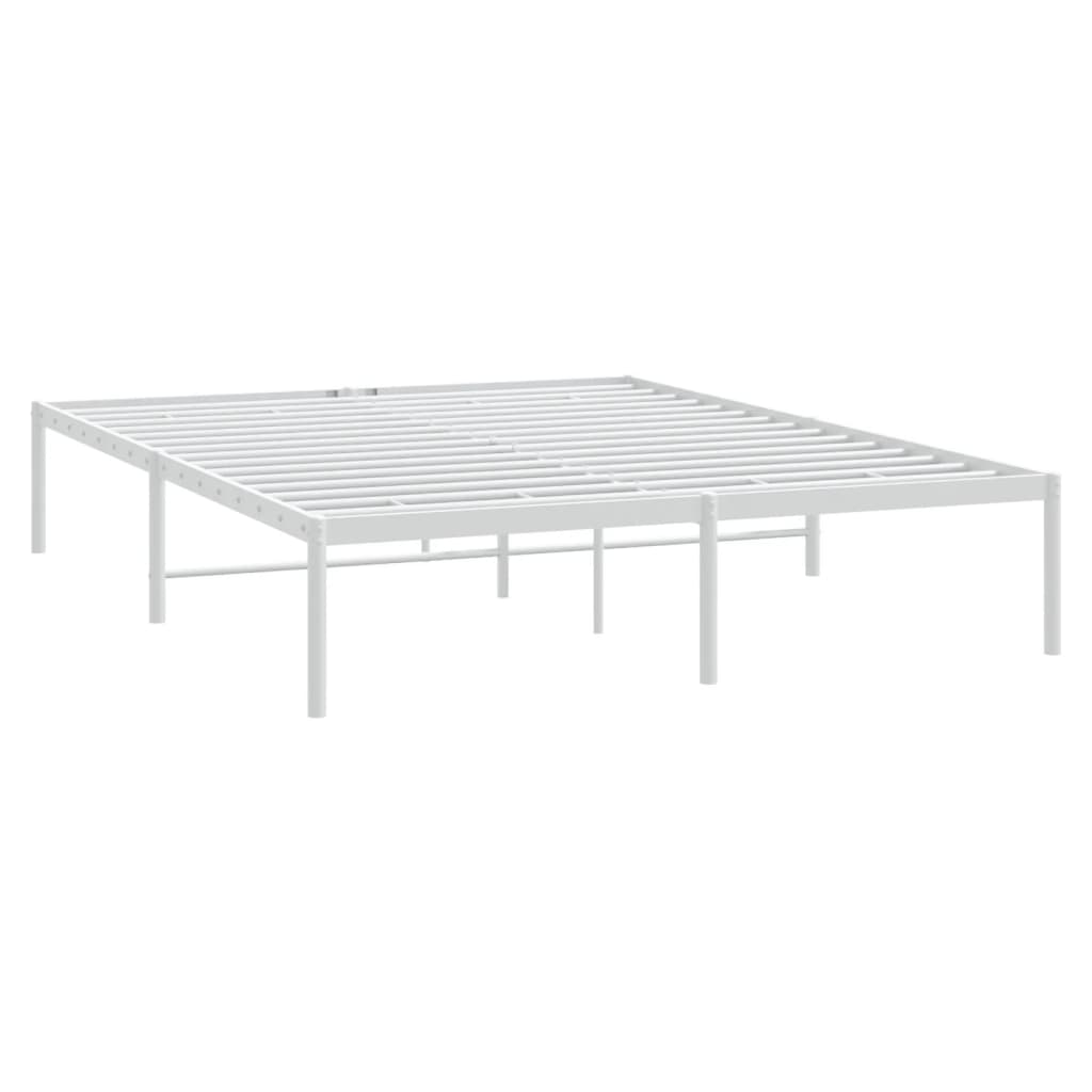 Bedframe metaal wit 140x190 cm