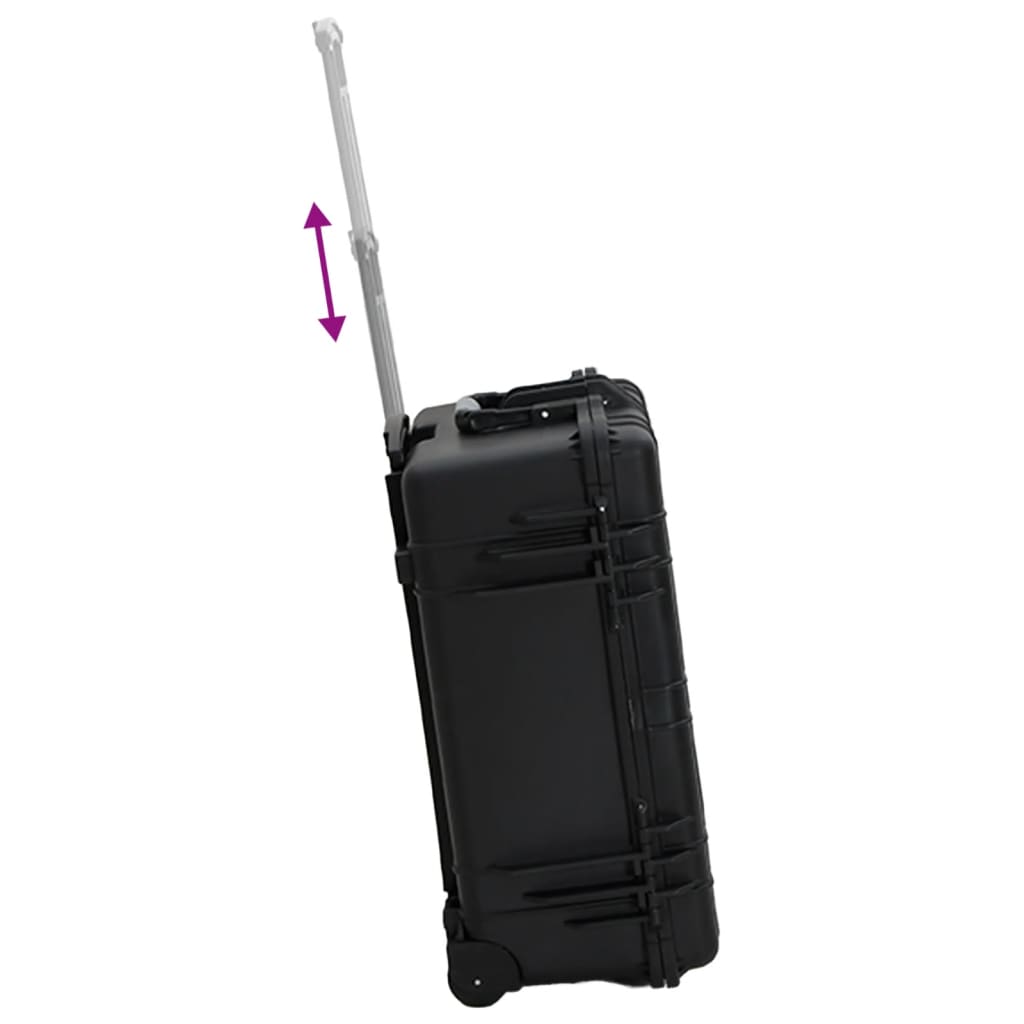 Flightcase op wieltjes 58x45x27 cm PP zwart