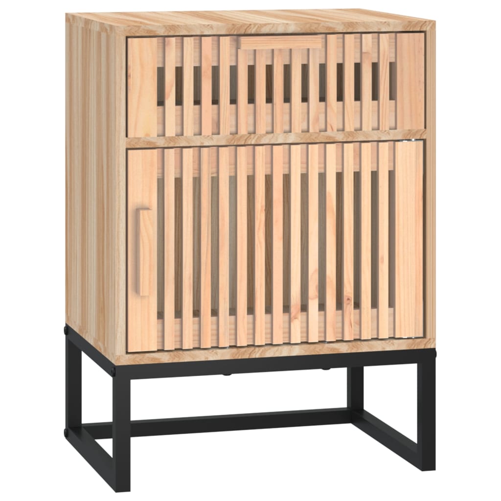 Nachtkastje 40x30x55,5 cm bewerkt hout en ijzer Nachtkastjes | Creëer jouw Trendy Thuis | Gratis bezorgd & Retour | Trendy.nl