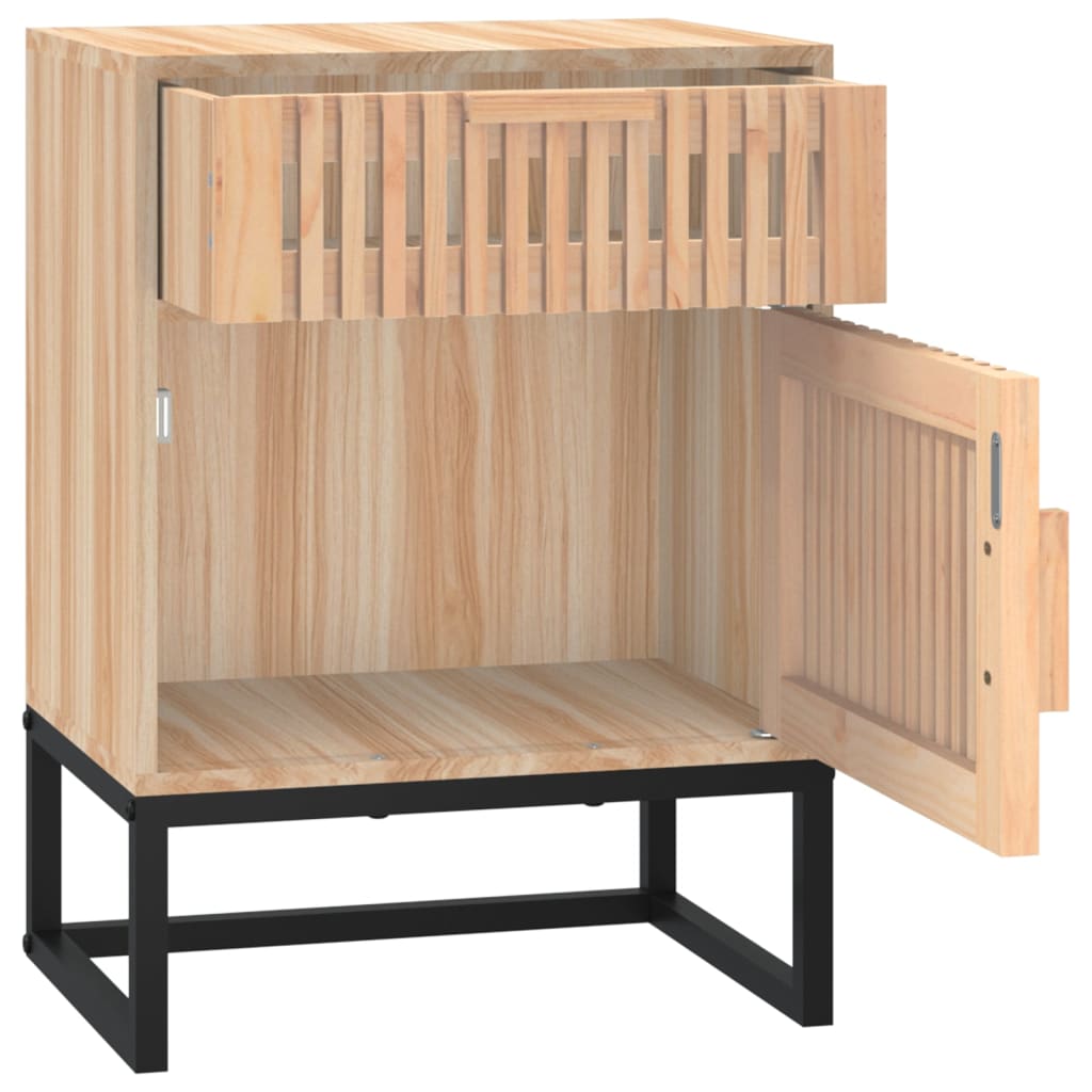 Nachtkastje 40x30x55,5 cm bewerkt hout en ijzer Nachtkastjes | Creëer jouw Trendy Thuis | Gratis bezorgd & Retour | Trendy.nl