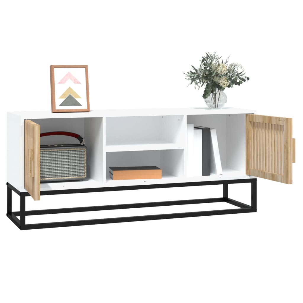 Tv-meubel 105x30x45 cm bewerkt hout wit Tv-meubels | Creëer jouw Trendy Thuis | Gratis bezorgd & Retour | Trendy.nl