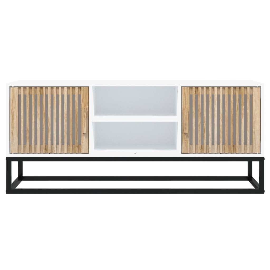 Tv-meubel 105x30x45 cm bewerkt hout wit Tv-meubels | Creëer jouw Trendy Thuis | Gratis bezorgd & Retour | Trendy.nl