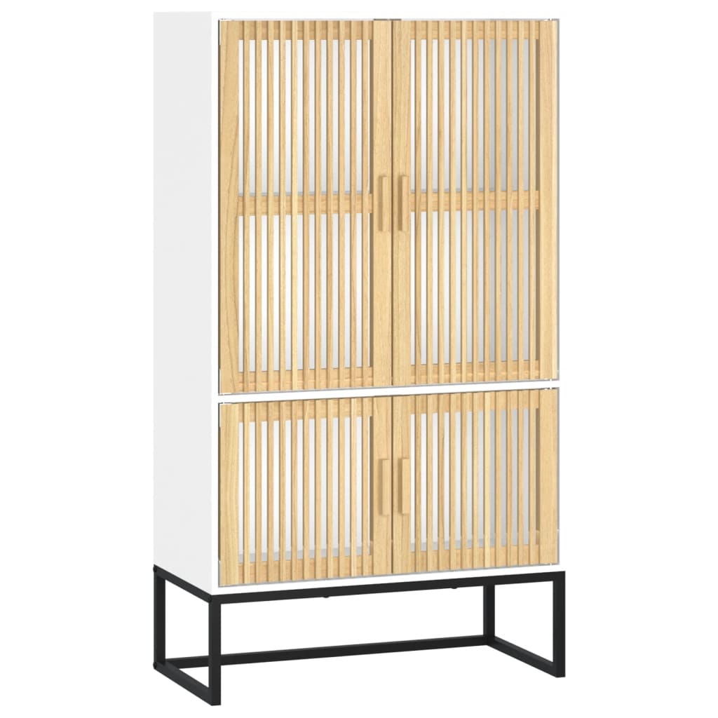 Hoge kast 70x35x125 cm bewerkt hout wit Opbergkasten & lockerkasten | Creëer jouw Trendy Thuis | Gratis bezorgd & Retour | Trendy.nl