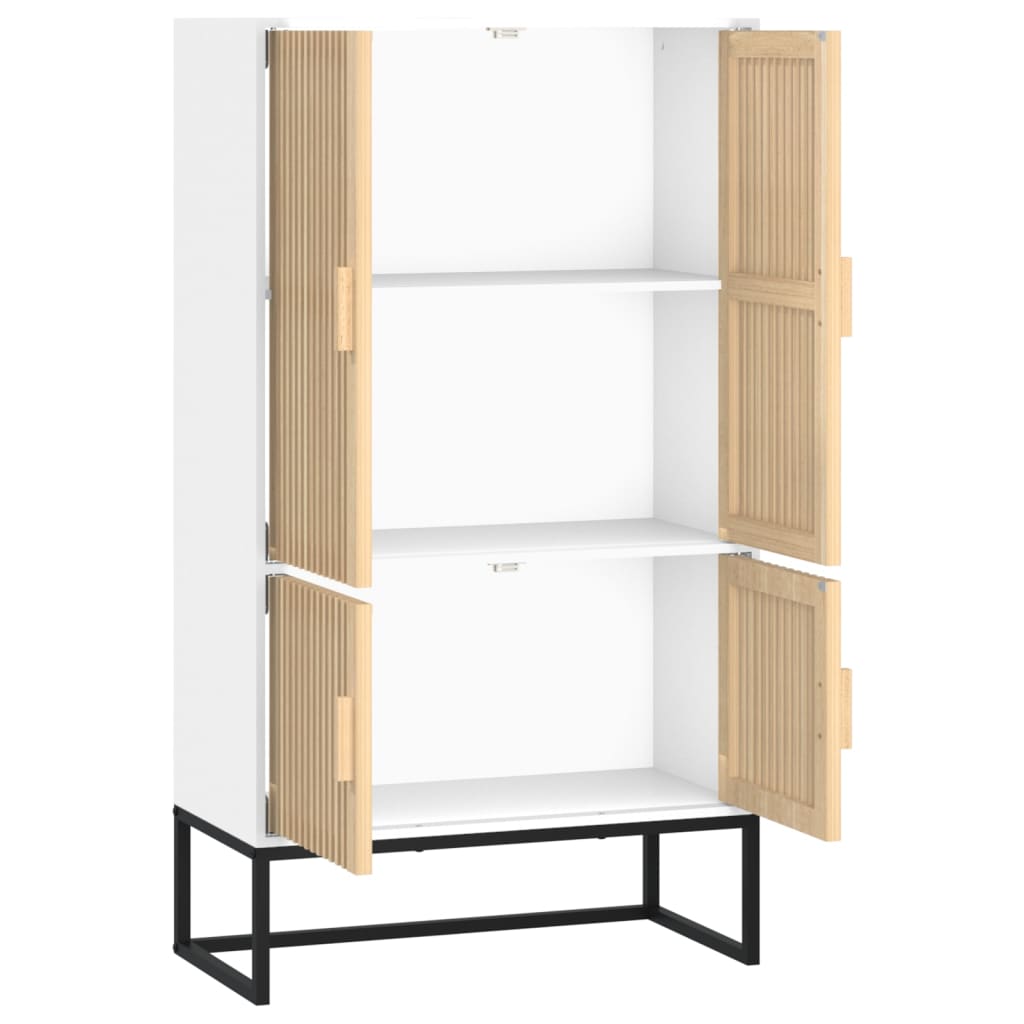 Hoge kast 70x35x125 cm bewerkt hout wit Opbergkasten & lockerkasten | Creëer jouw Trendy Thuis | Gratis bezorgd & Retour | Trendy.nl