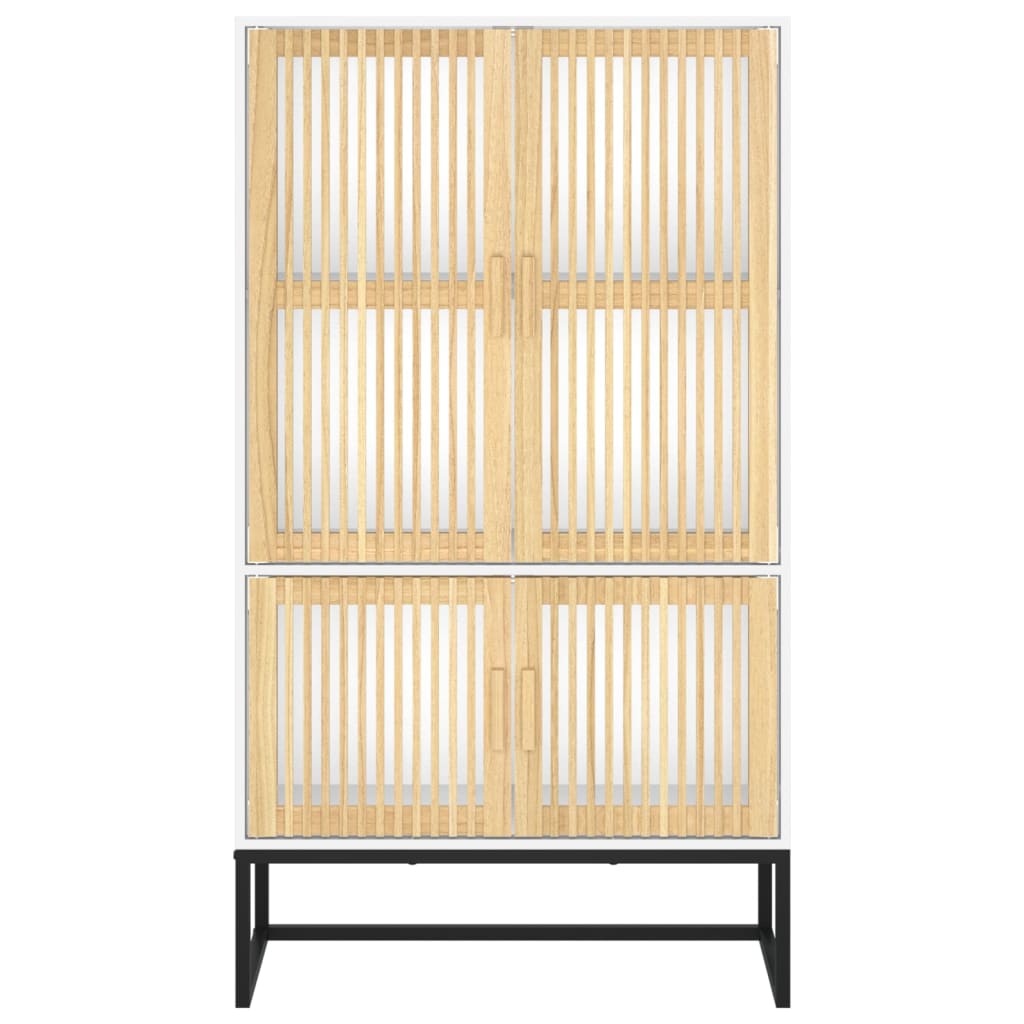 Hoge kast 70x35x125 cm bewerkt hout wit Opbergkasten & lockerkasten | Creëer jouw Trendy Thuis | Gratis bezorgd & Retour | Trendy.nl