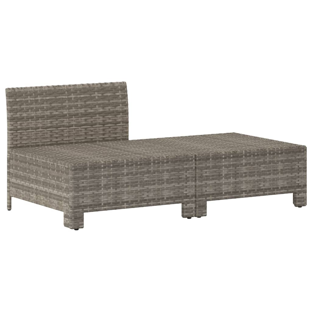 2-delige Loungeset met kussens poly rattan grijs Tuinsets | Creëer jouw Trendy Thuis | Gratis bezorgd & Retour | Trendy.nl