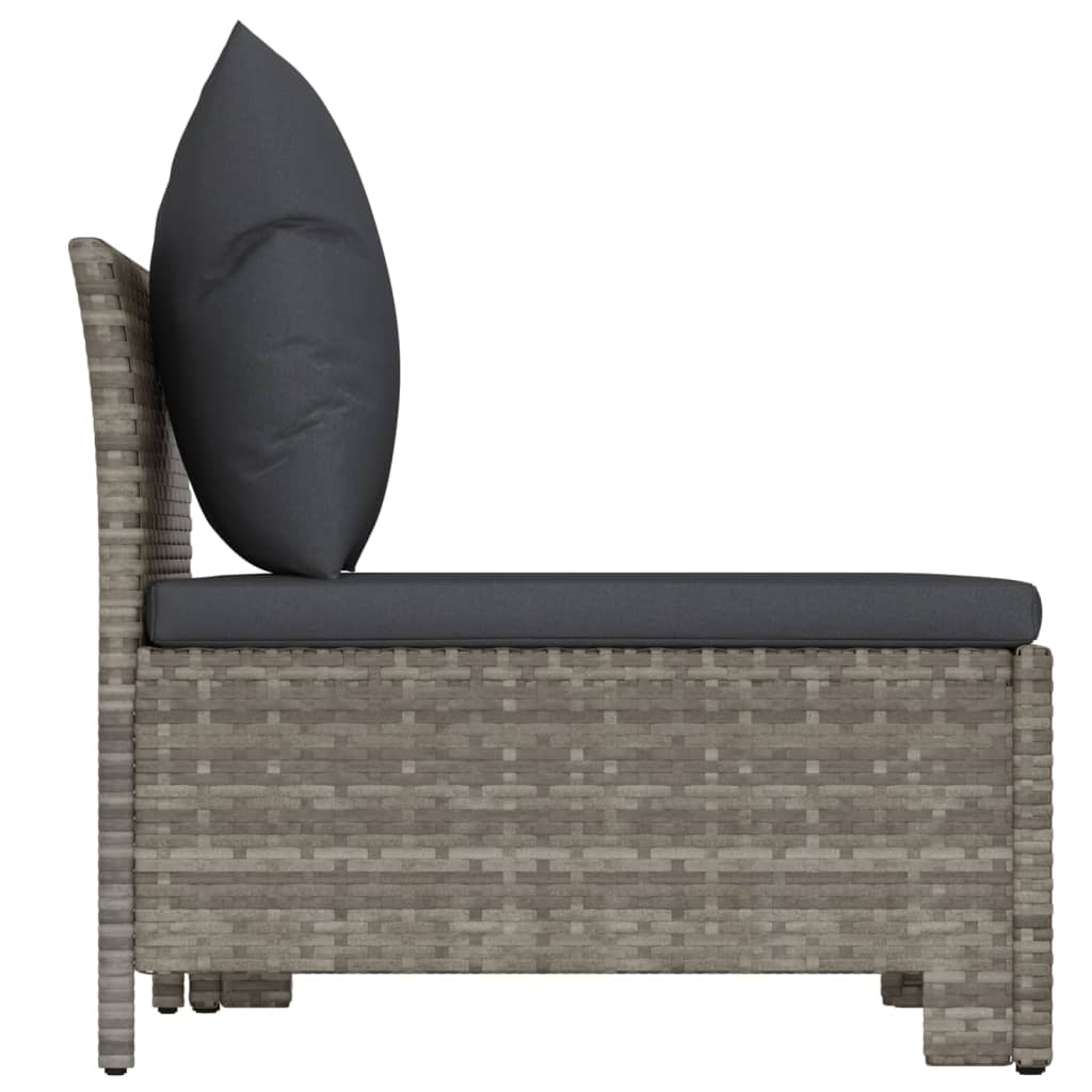 2-delige Loungeset met kussens poly rattan grijs Tuinsets | Creëer jouw Trendy Thuis | Gratis bezorgd & Retour | Trendy.nl