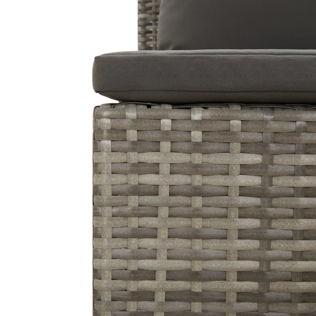 2-delige Loungeset met kussens poly rattan grijs Tuinsets | Creëer jouw Trendy Thuis | Gratis bezorgd & Retour | Trendy.nl