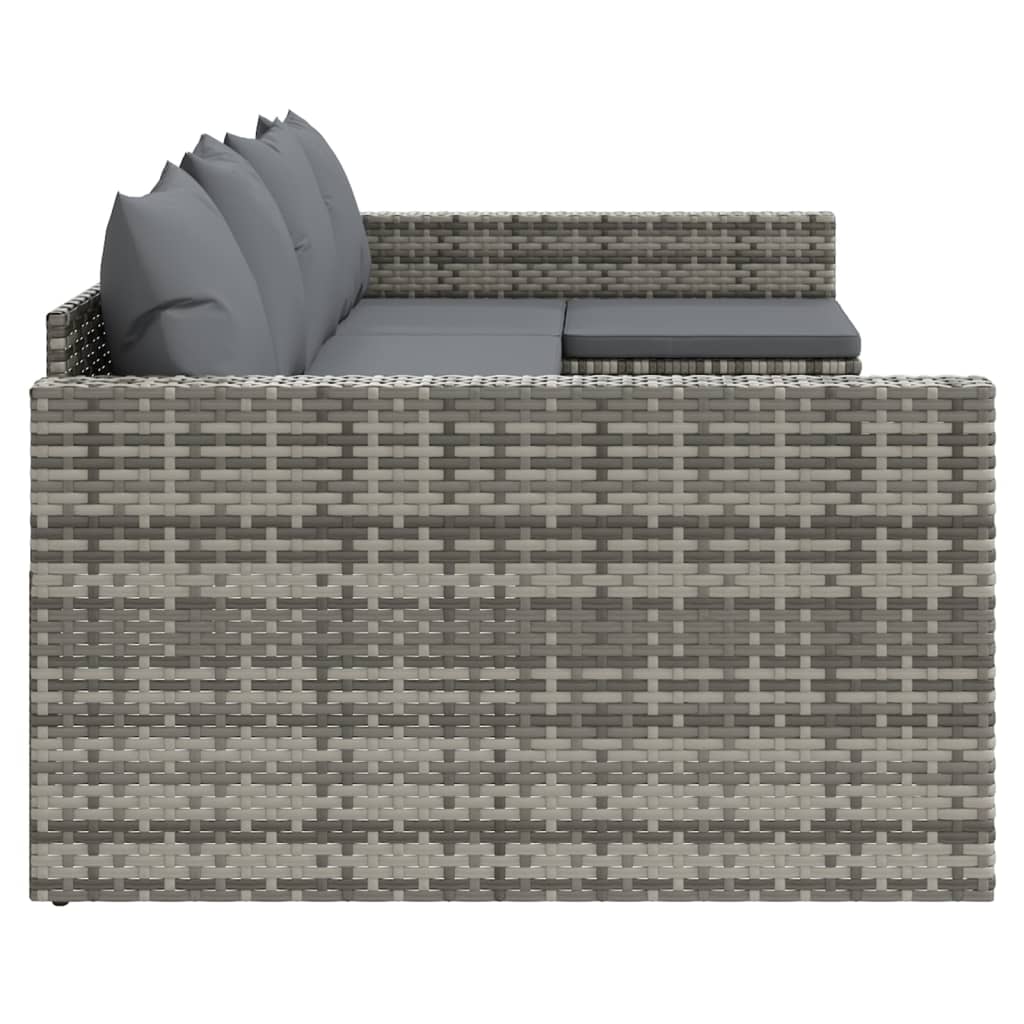 2-delige Loungeset met kussens poly rattan grijs Tuinsets | Creëer jouw Trendy Thuis | Gratis bezorgd & Retour | Trendy.nl