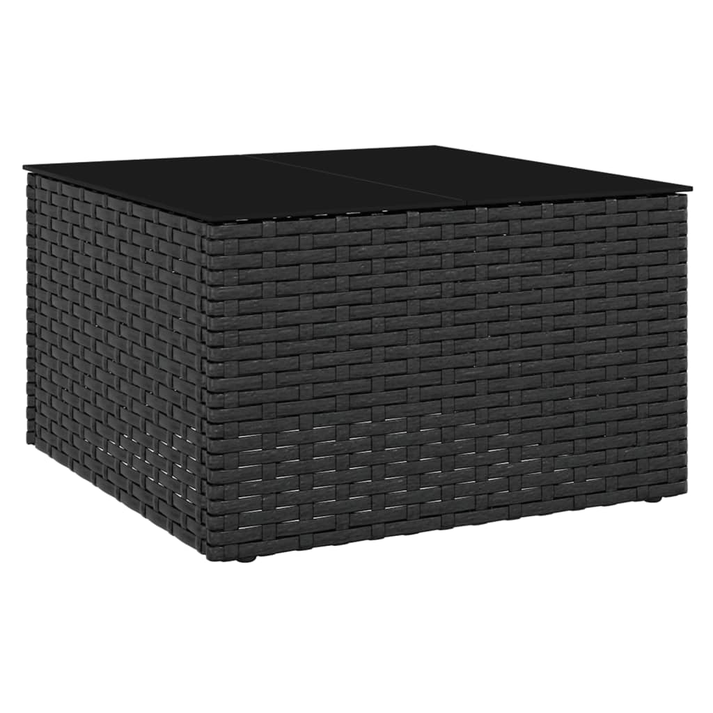 2-delige Loungeset met kussens poly rattan zwart Tuinsets | Creëer jouw Trendy Thuis | Gratis bezorgd & Retour | Trendy.nl