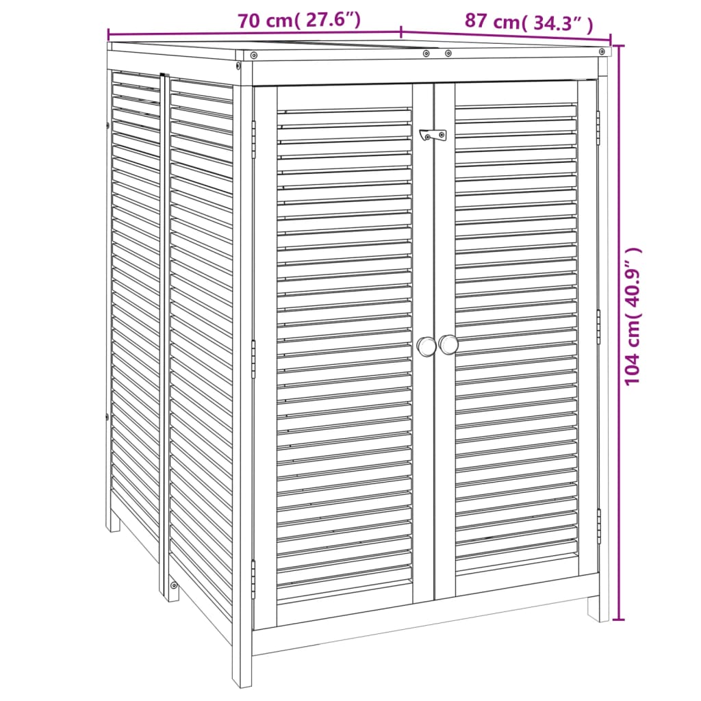 Tuinbox 70x87x104 cm massief acaciahout Opbergboxen voor buiten | Creëer jouw Trendy Thuis | Gratis bezorgd & Retour | Trendy.nl