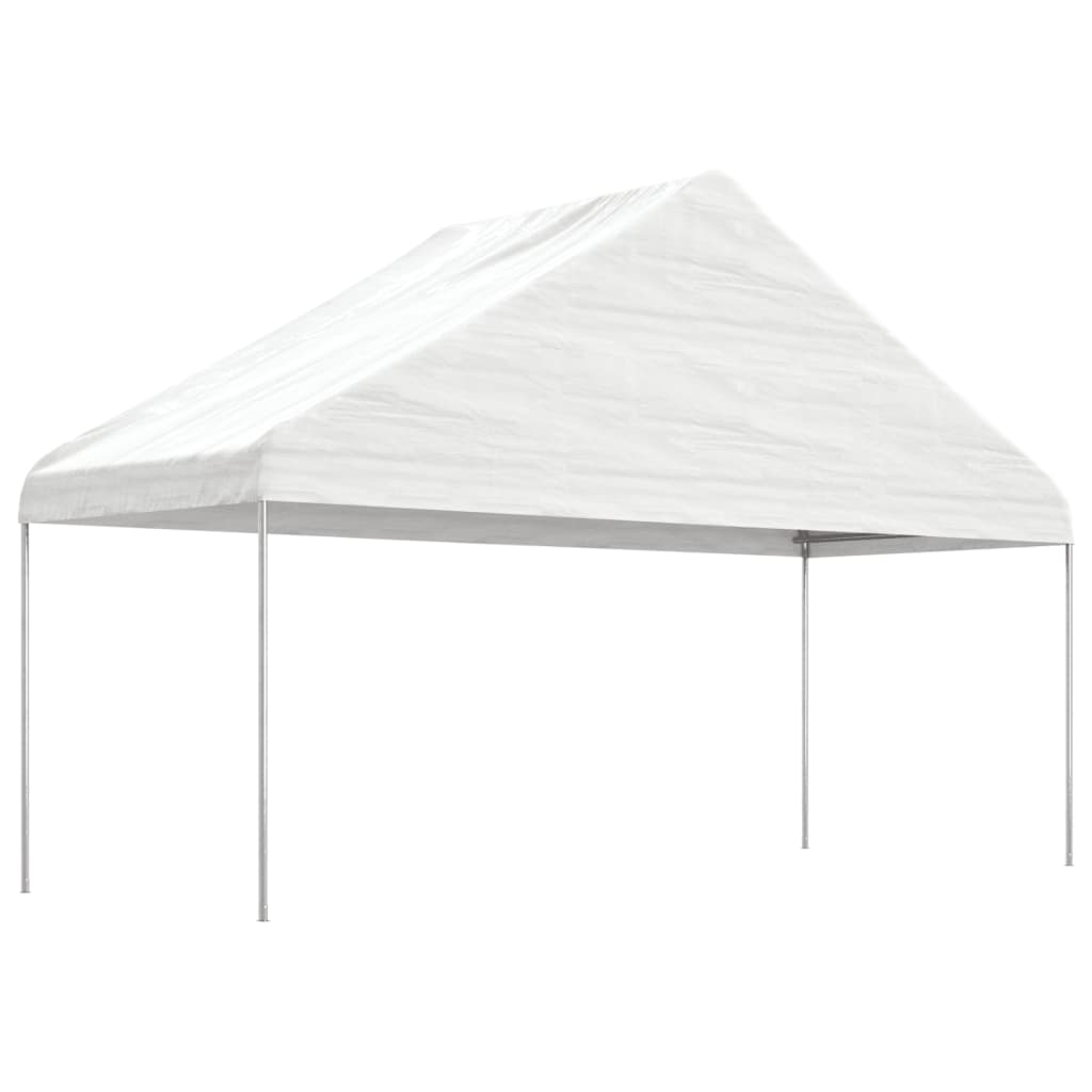 vidaXL Prieel met dak 5,88x2,23x3,75 m polyetheen wit Partytenten & prieëlen | Creëer jouw Trendy Thuis | Gratis bezorgd & Retour | Trendy.nl