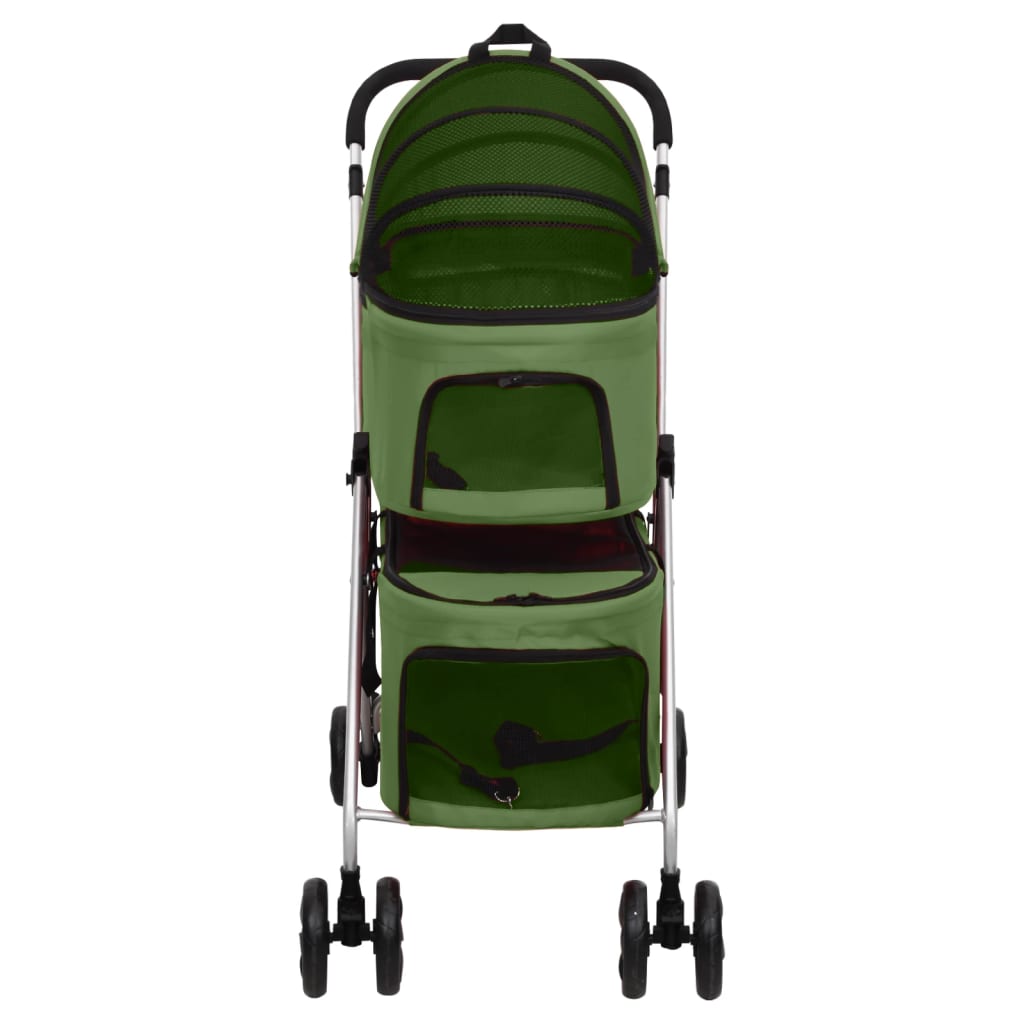 Hondenwagen 2-laags inklapbaar 83x48x97 cm oxford stof groen Wagens | Creëer jouw Trendy Thuis | Gratis bezorgd & Retour | Trendy.nl