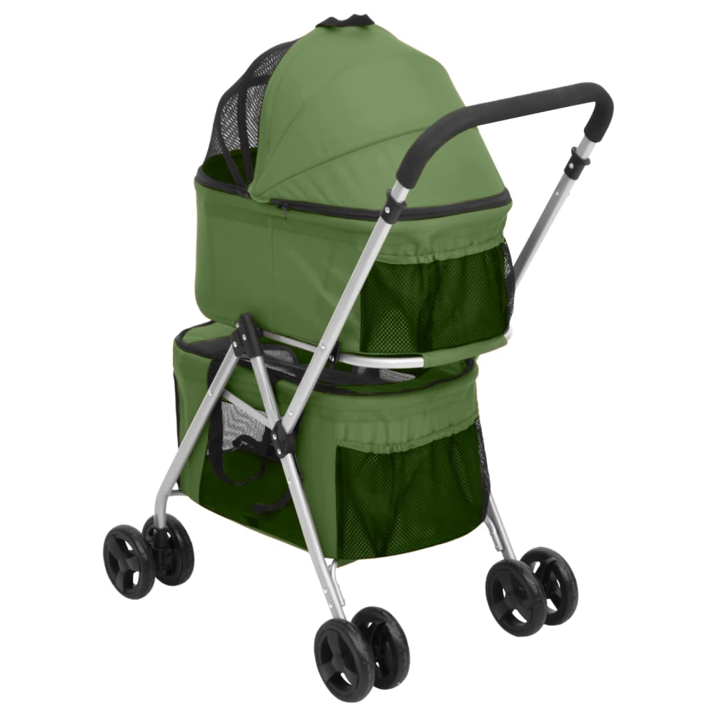 Hondenwagen 2-laags inklapbaar 83x48x97 cm oxford stof groen Wagens | Creëer jouw Trendy Thuis | Gratis bezorgd & Retour | Trendy.nl