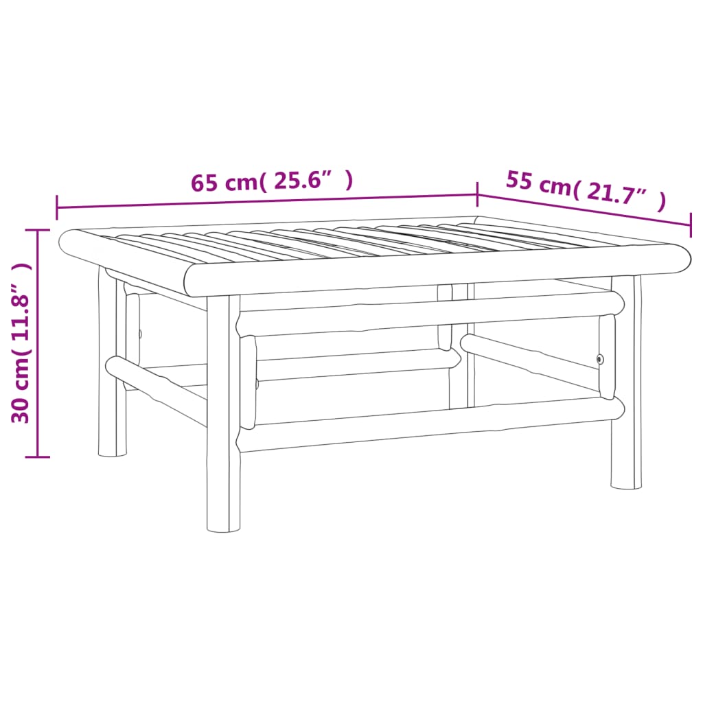 4-delige Loungeset met kussens bamboe lichtgrijs Tuinsets | Creëer jouw Trendy Thuis | Gratis bezorgd & Retour | Trendy.nl