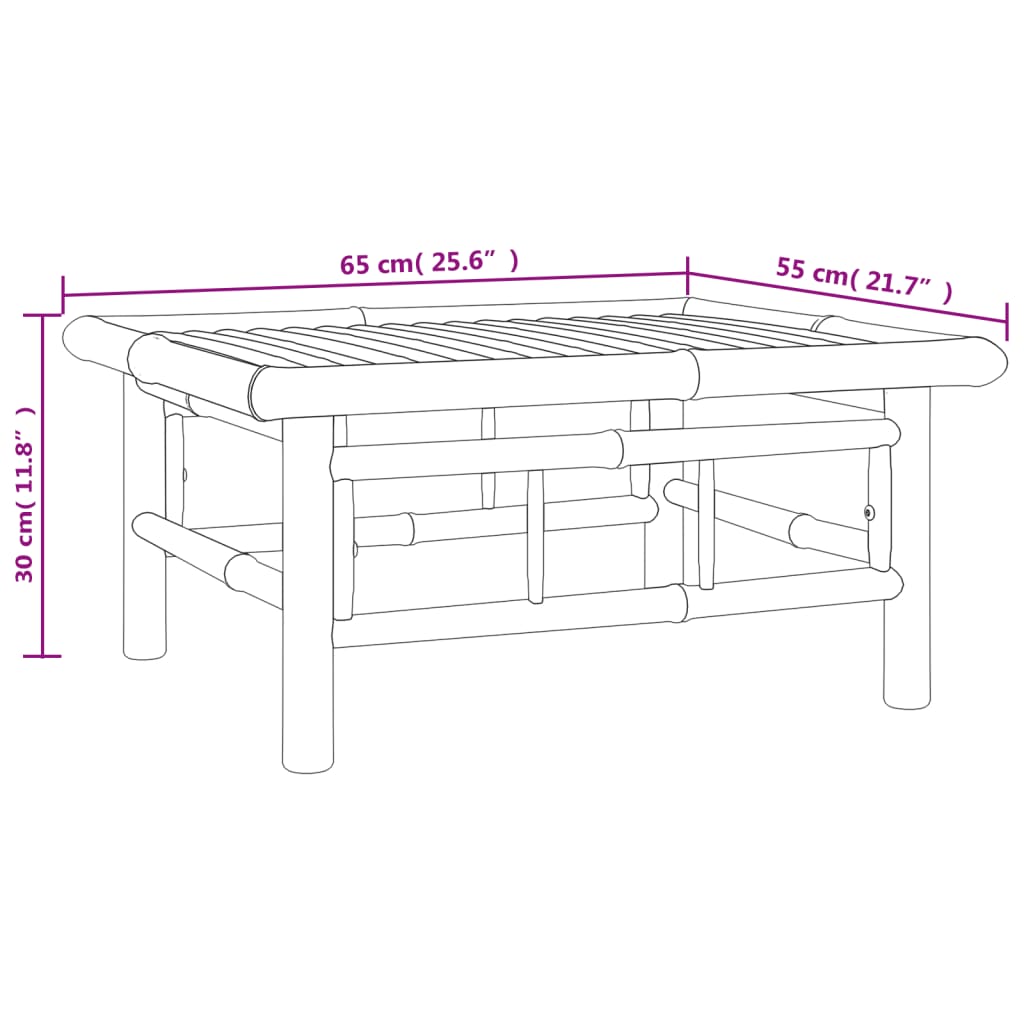 11-delige Loungeset met kussens bamboe crèmewit Tuinsets | Creëer jouw Trendy Thuis | Gratis bezorgd & Retour | Trendy.nl