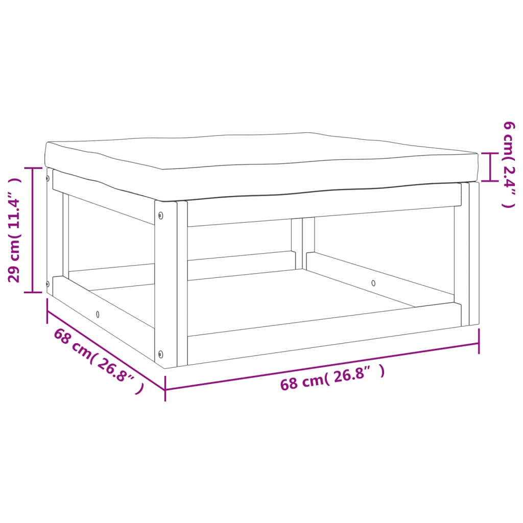 11-delige Loungeset met kussens massief hout taupe Tuinsets | Creëer jouw Trendy Thuis | Gratis bezorgd & Retour | Trendy.nl