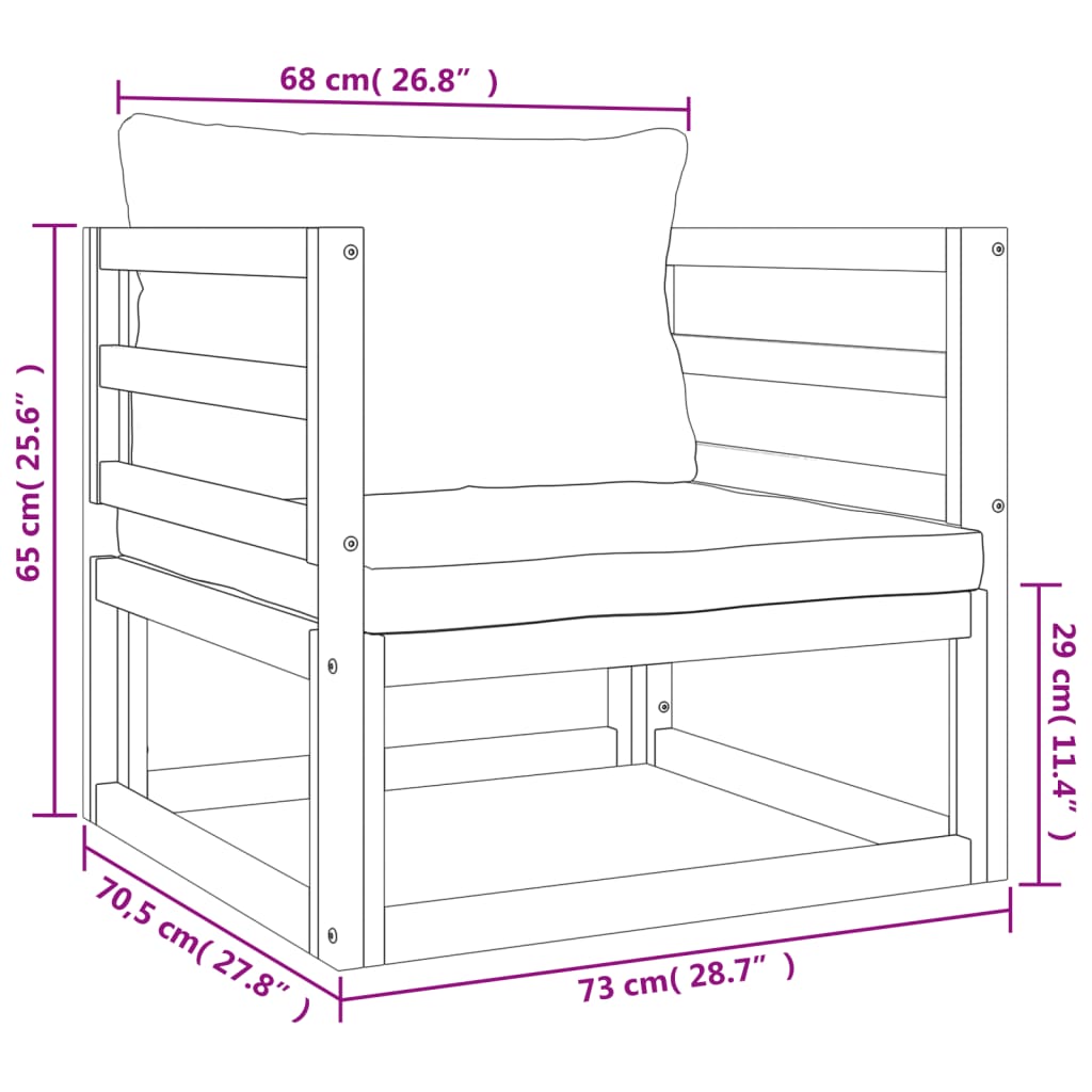 12-delige Loungeset met lichtgrijze kussens massief hout Tuinsets | Creëer jouw Trendy Thuis | Gratis bezorgd & Retour | Trendy.nl