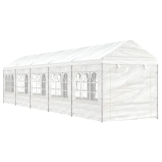 Prieel met dak 11,15x2,28x2,69 m polyetheen wit Partytenten & prieëlen | Creëer jouw Trendy Thuis | Gratis bezorgd & Retour | Trendy.nl