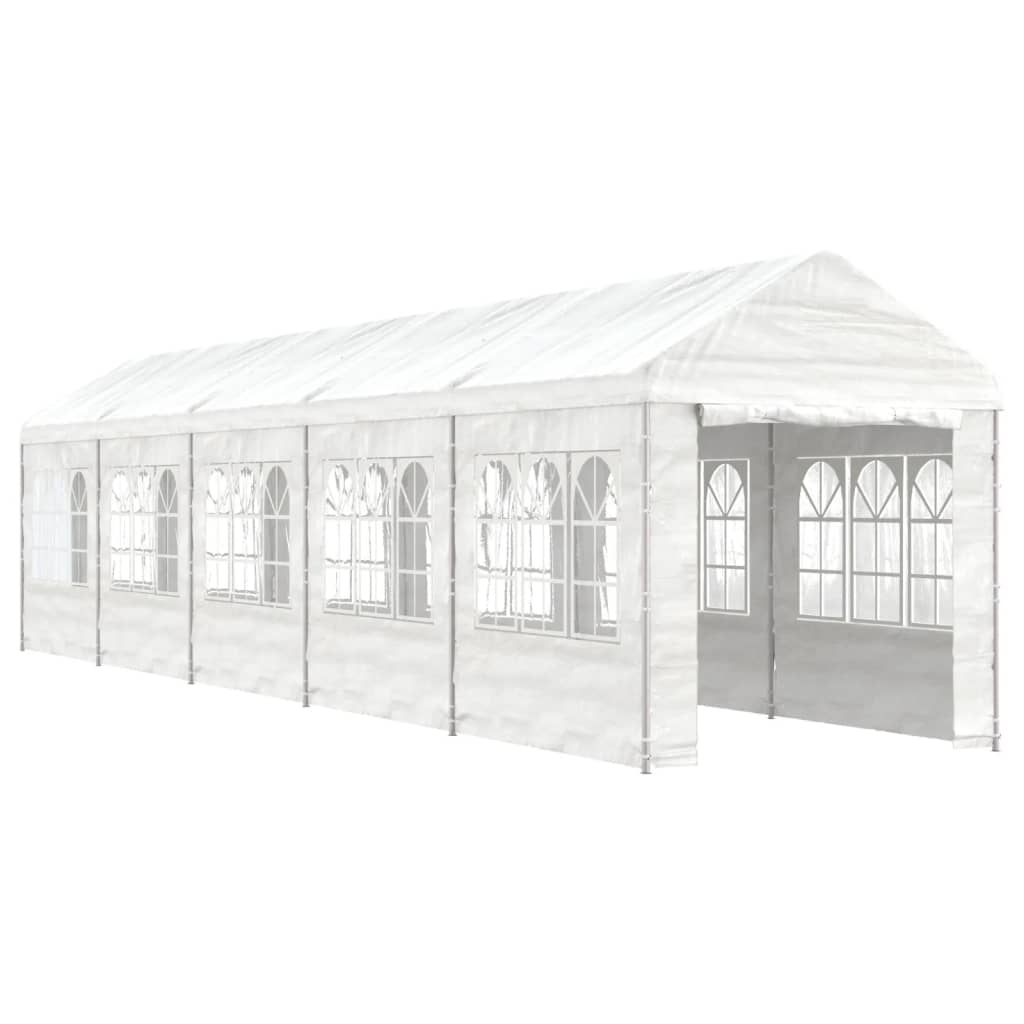 Prieel met dak 11,15x2,28x2,69 m polyetheen wit Partytenten & prieëlen | Creëer jouw Trendy Thuis | Gratis bezorgd & Retour | Trendy.nl