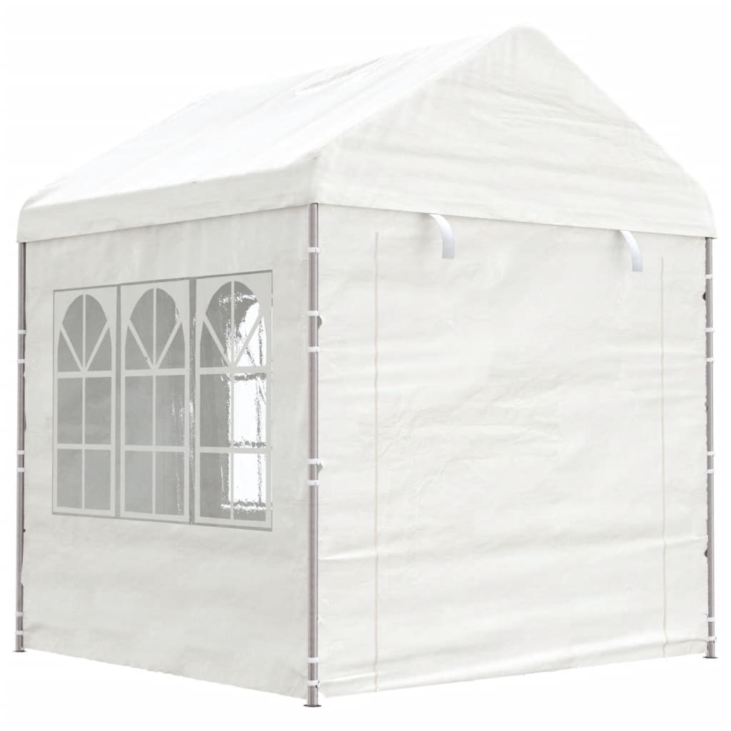 Prieel met dak 11,15x2,28x2,69 m polyetheen wit Partytenten & prieëlen | Creëer jouw Trendy Thuis | Gratis bezorgd & Retour | Trendy.nl