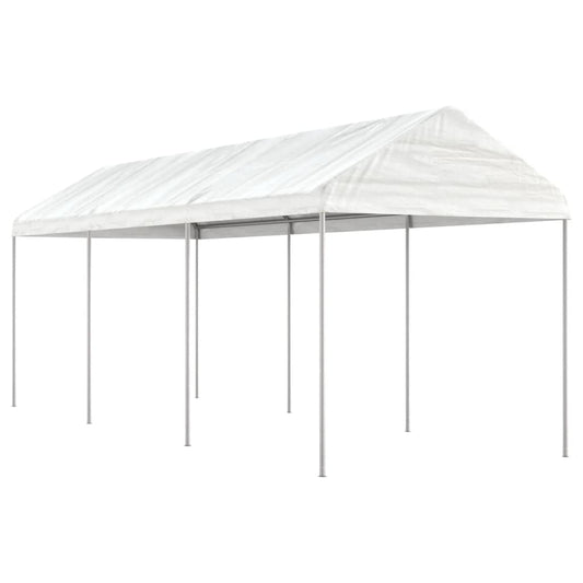 Prieel met dak 6,69x2,28x2,69 m polyetheen wit Partytenten & prieëlen | Creëer jouw Trendy Thuis | Gratis bezorgd & Retour | Trendy.nl